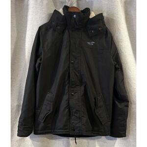 Hollister All Weather Fleece Lined Puffer Coat Size‎ Medium Read
